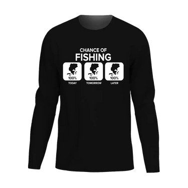 Chance of Fishing Men Long Sleeve Shirt